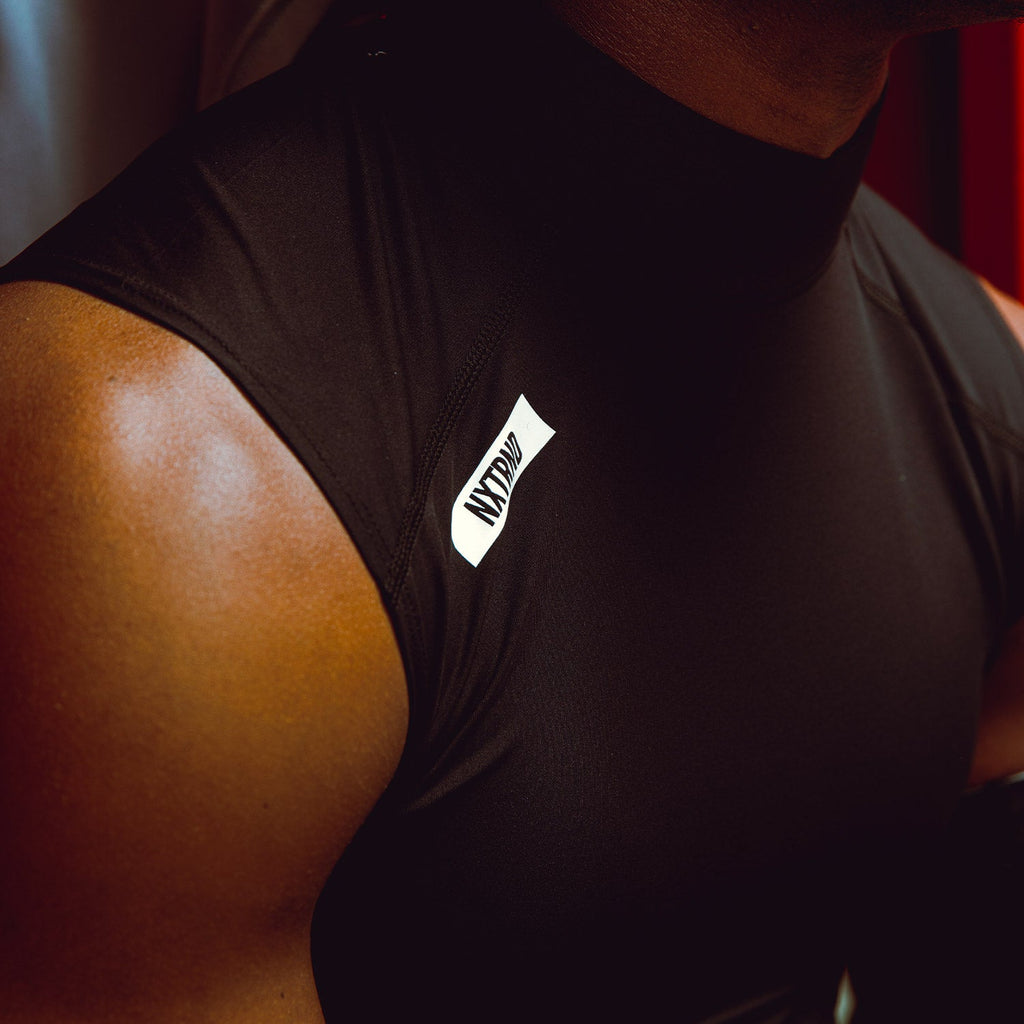 Core Turtleneck Compression Sleeveless Black