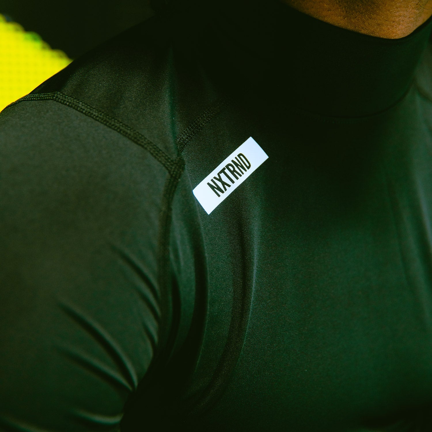 Core Turtleneck Compression Short Sleeve Black