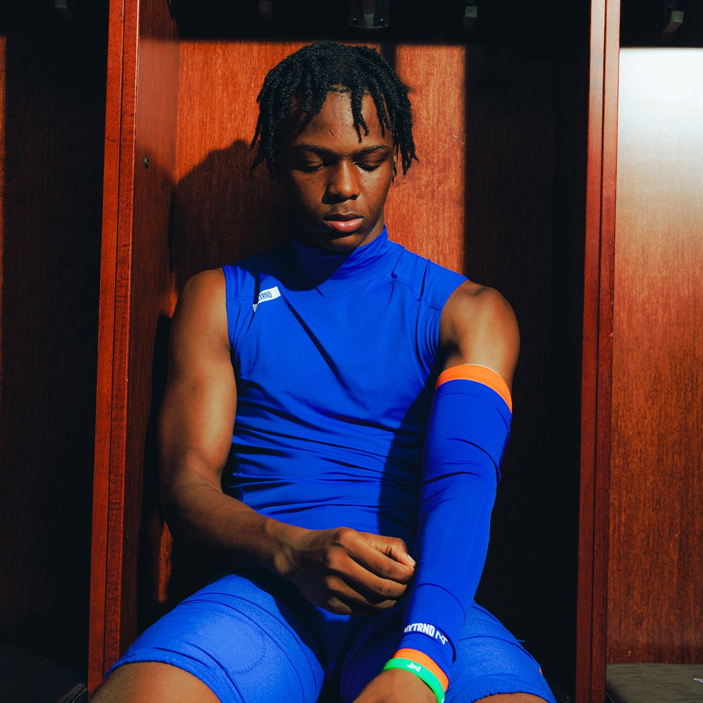 Core Turtleneck Compression Sleeveless Blue