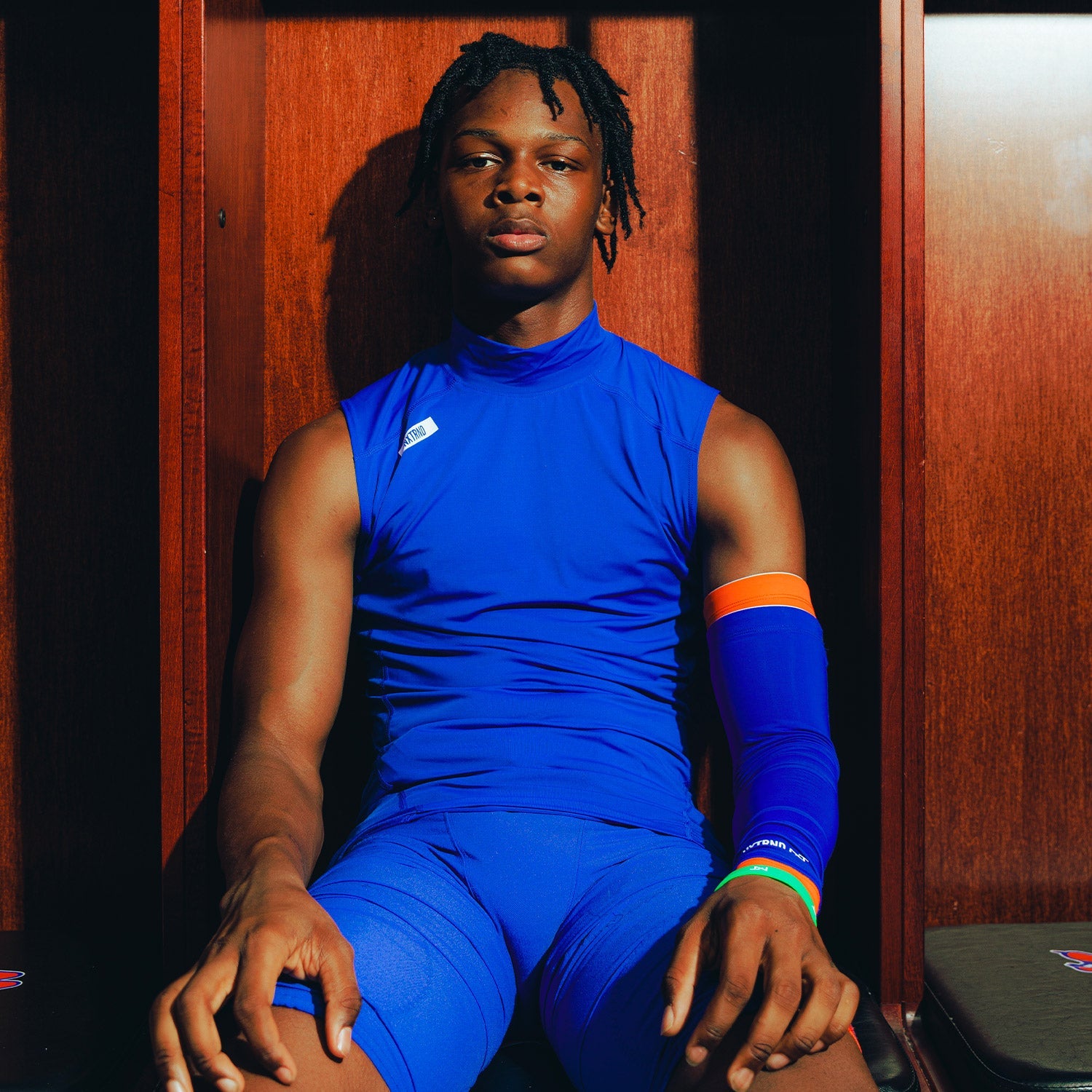 Core Turtleneck Compression Sleeveless Blue