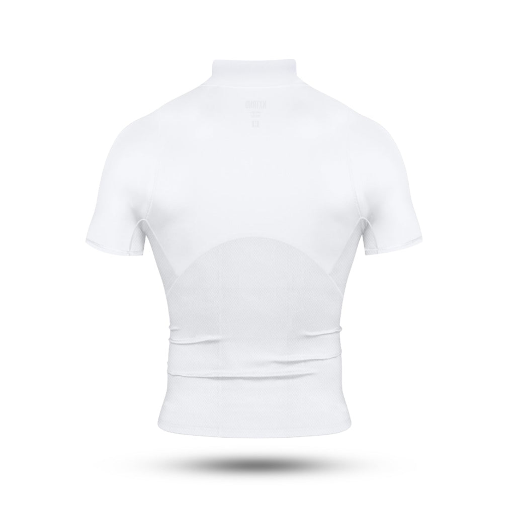 Core Turtleneck Compression Short Sleeve White