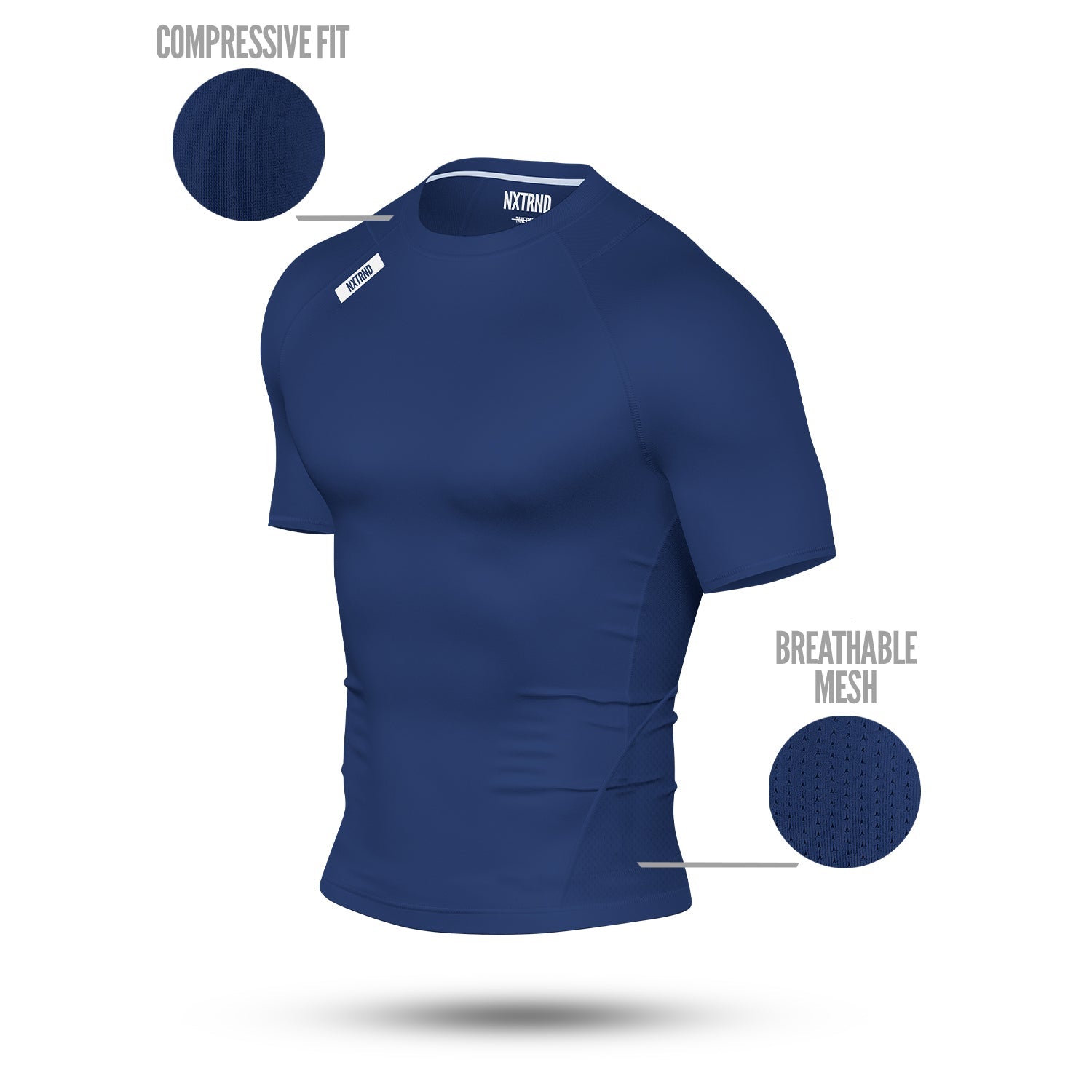 Core Compression Short Sleeve Navy Blue
