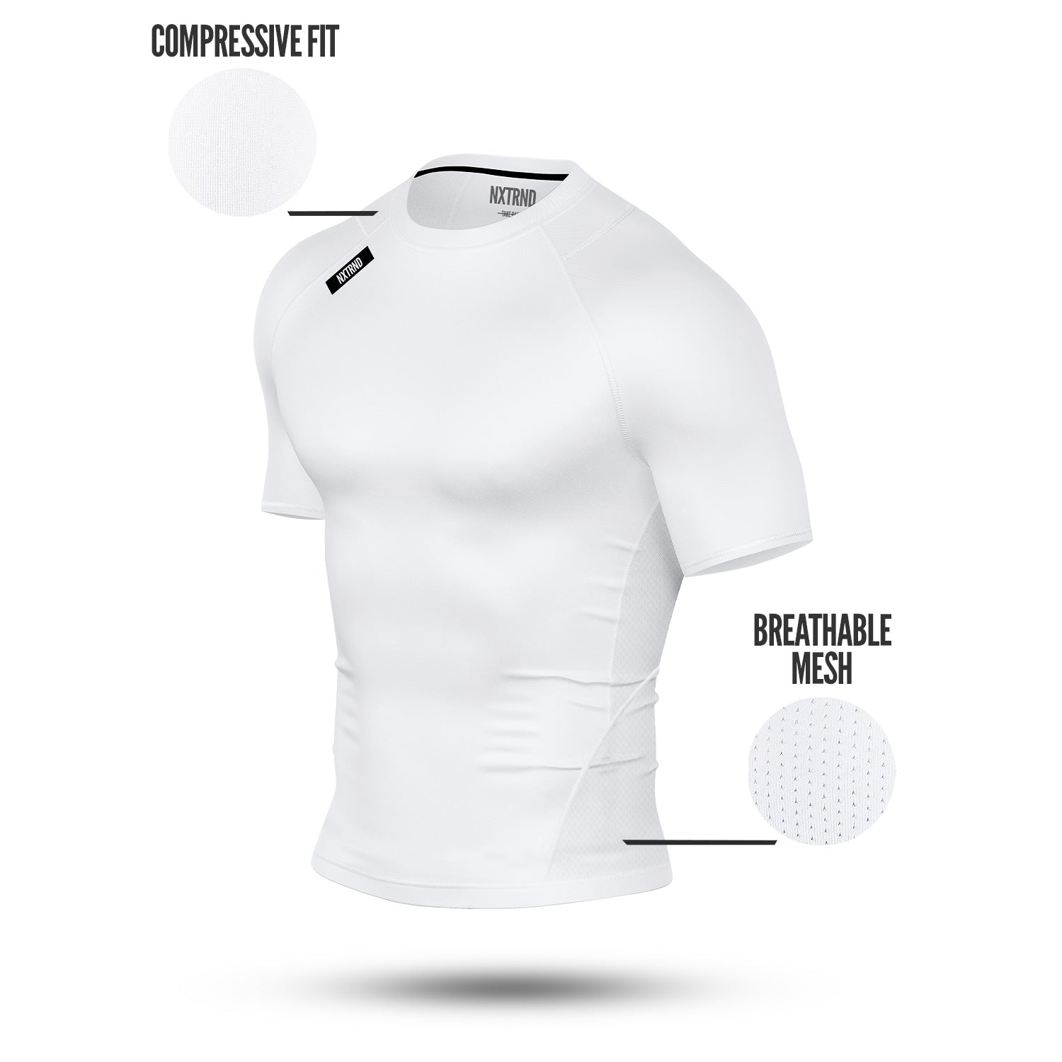 Core Compression Short Sleeve White