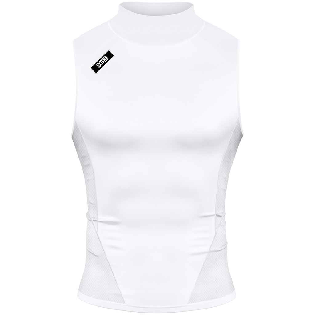 Core Turtleneck Compression Sleeveless White