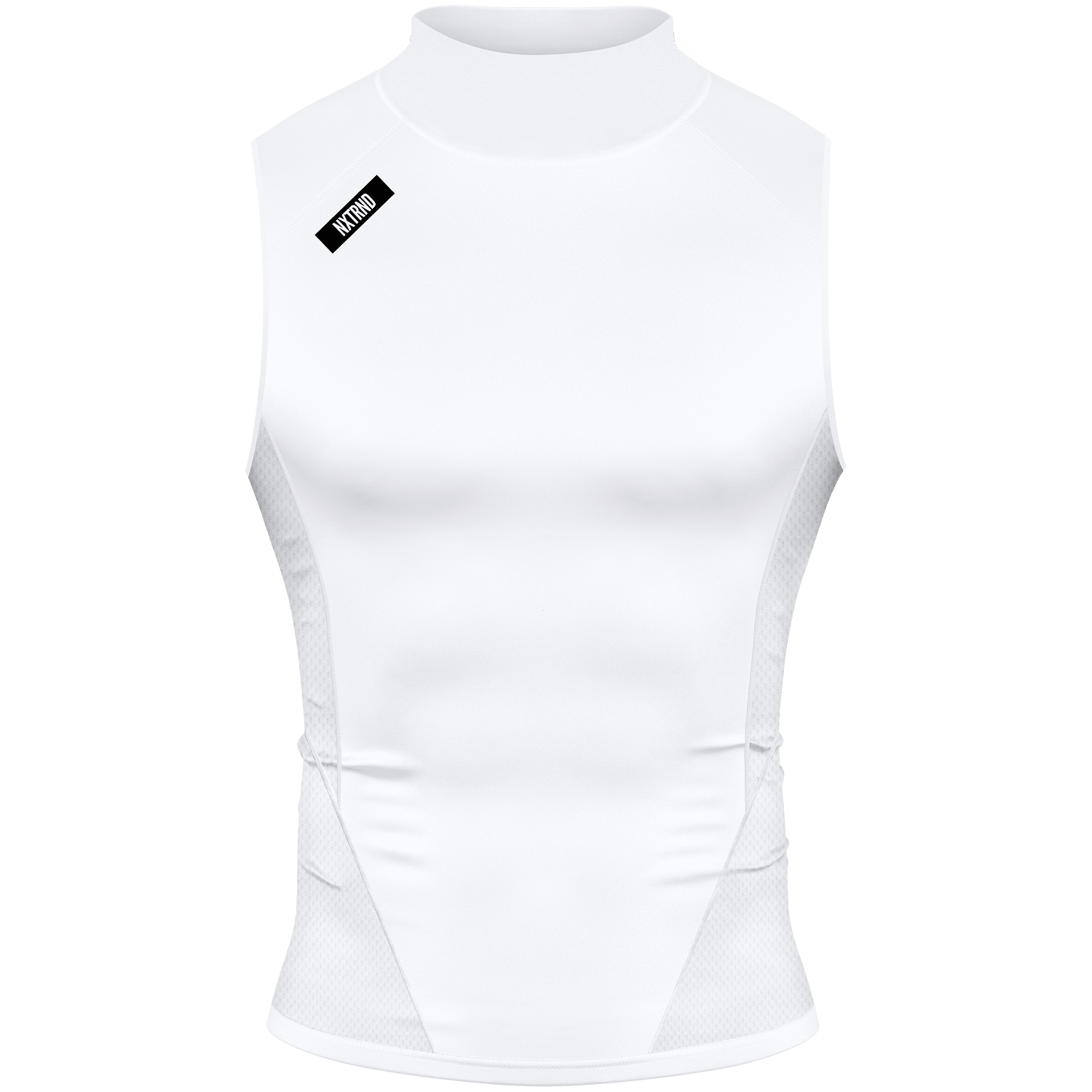 Core Turtleneck Compression Sleeveless White