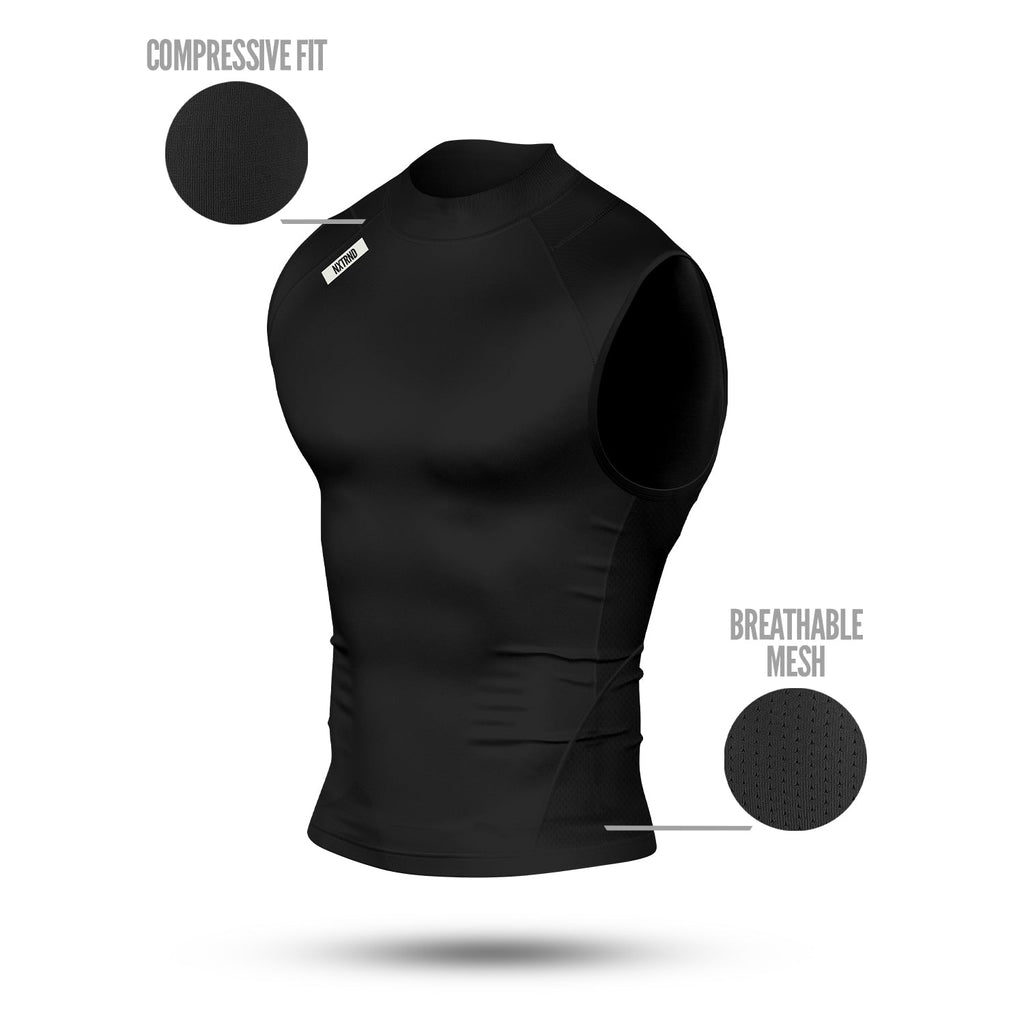 Core Turtleneck Compression Sleeveless Black