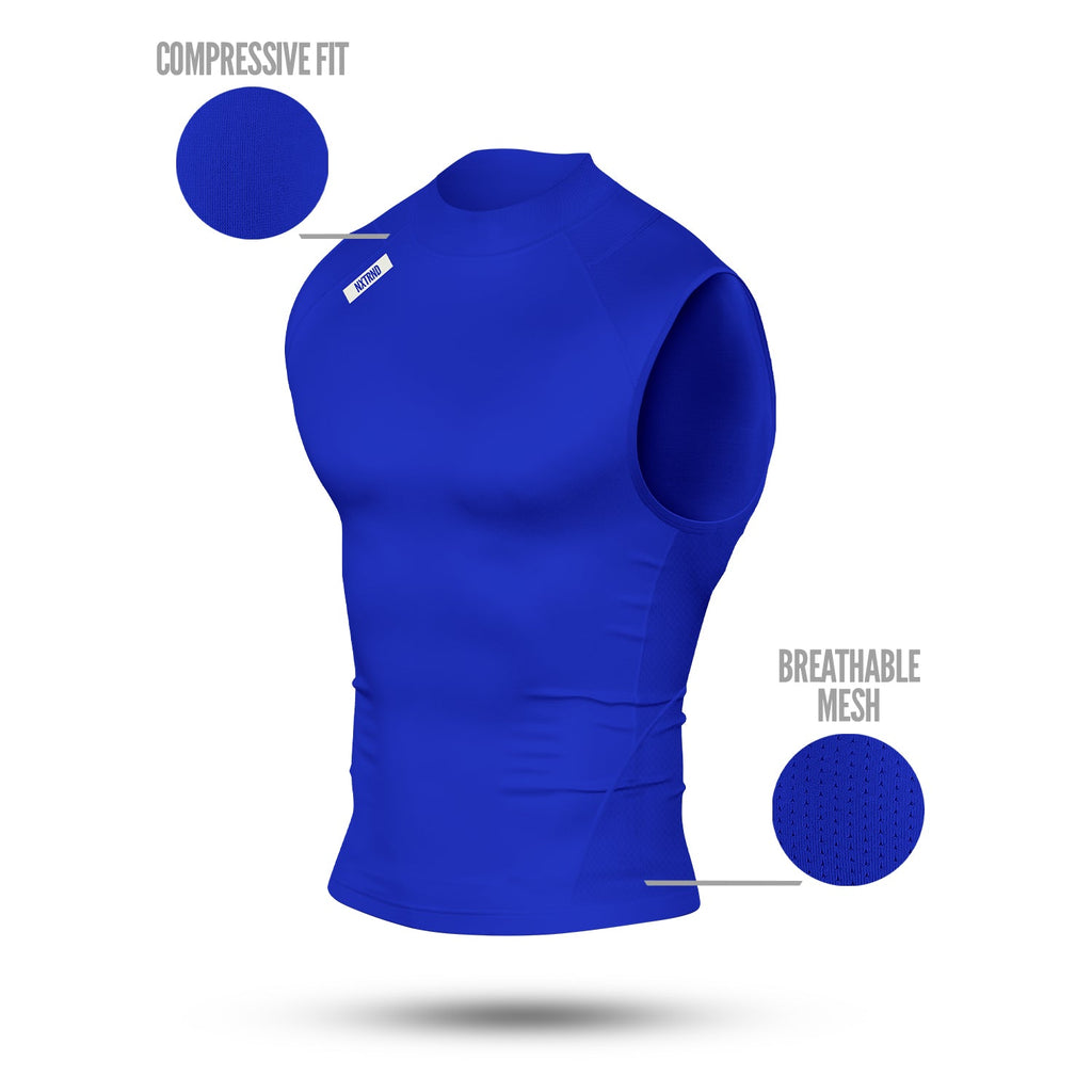 Core Turtleneck Compression Sleeveless Blue