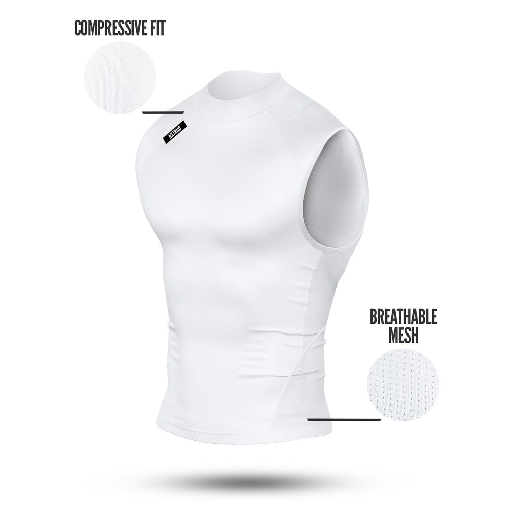 Core Turtleneck Compression Sleeveless White