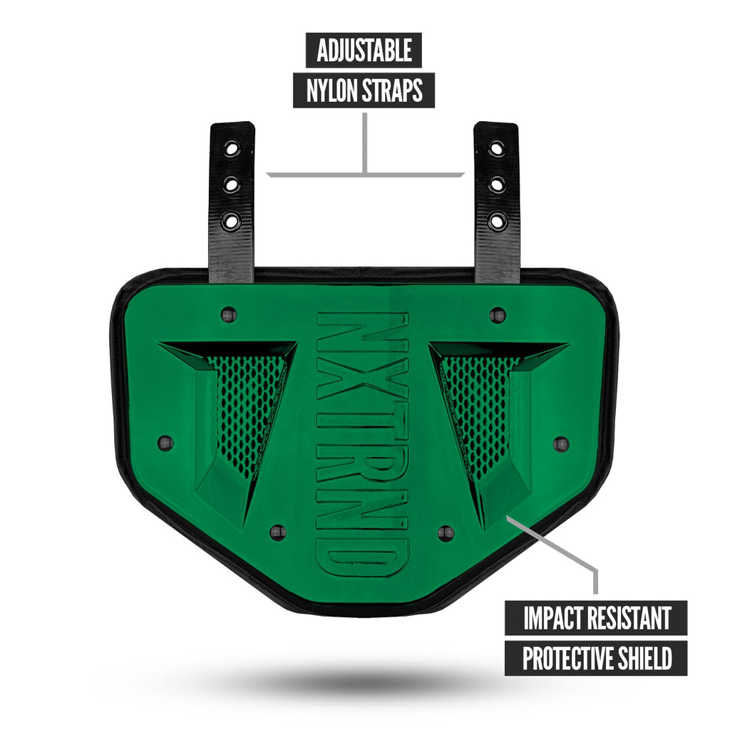 B-PLATE® Football Back Plate Chrome Dark Green