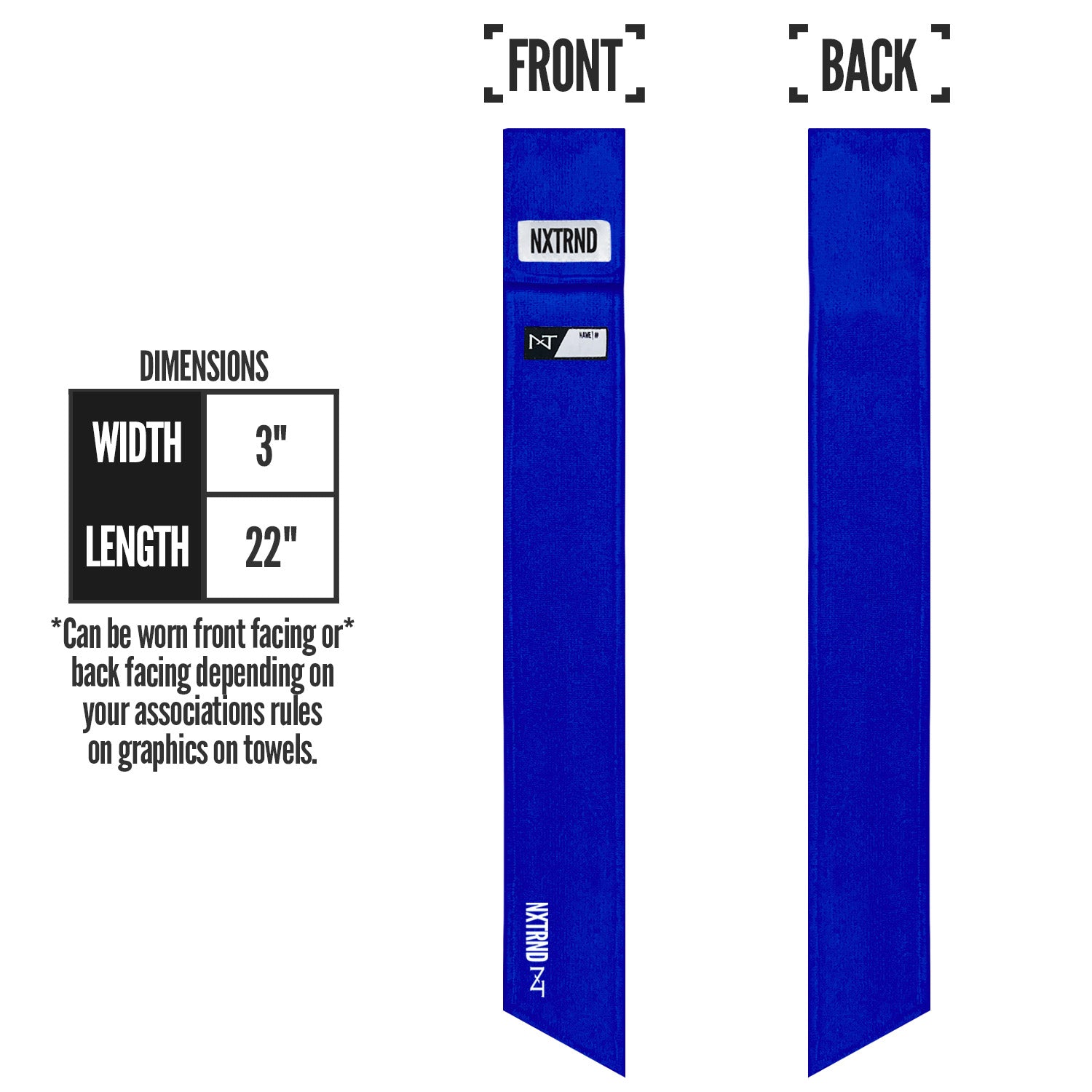 Streamer Football Towel Blue