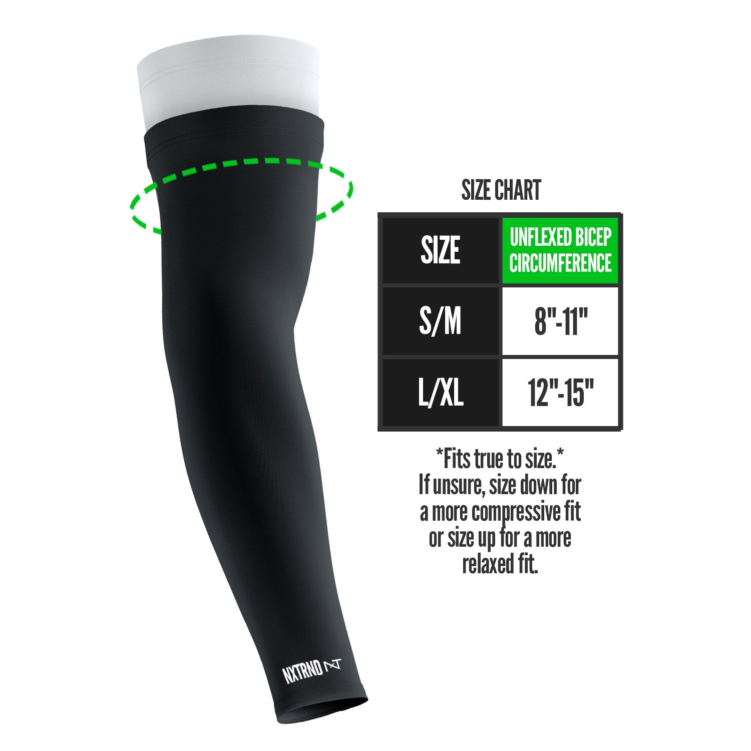 Double Arm Sleeves Black (1 Pair)