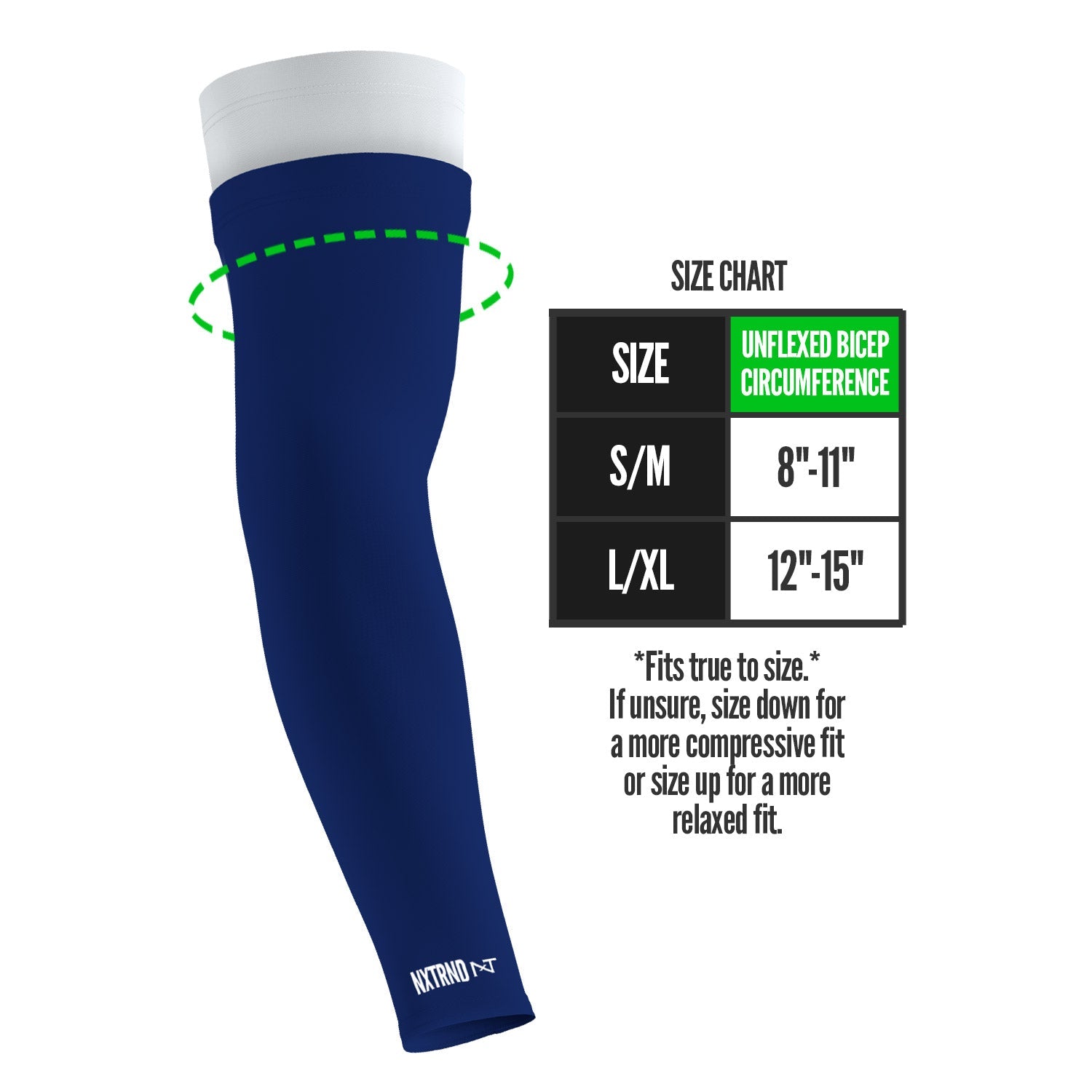 Double Arm Sleeves Navy Blue (1 Pair)
