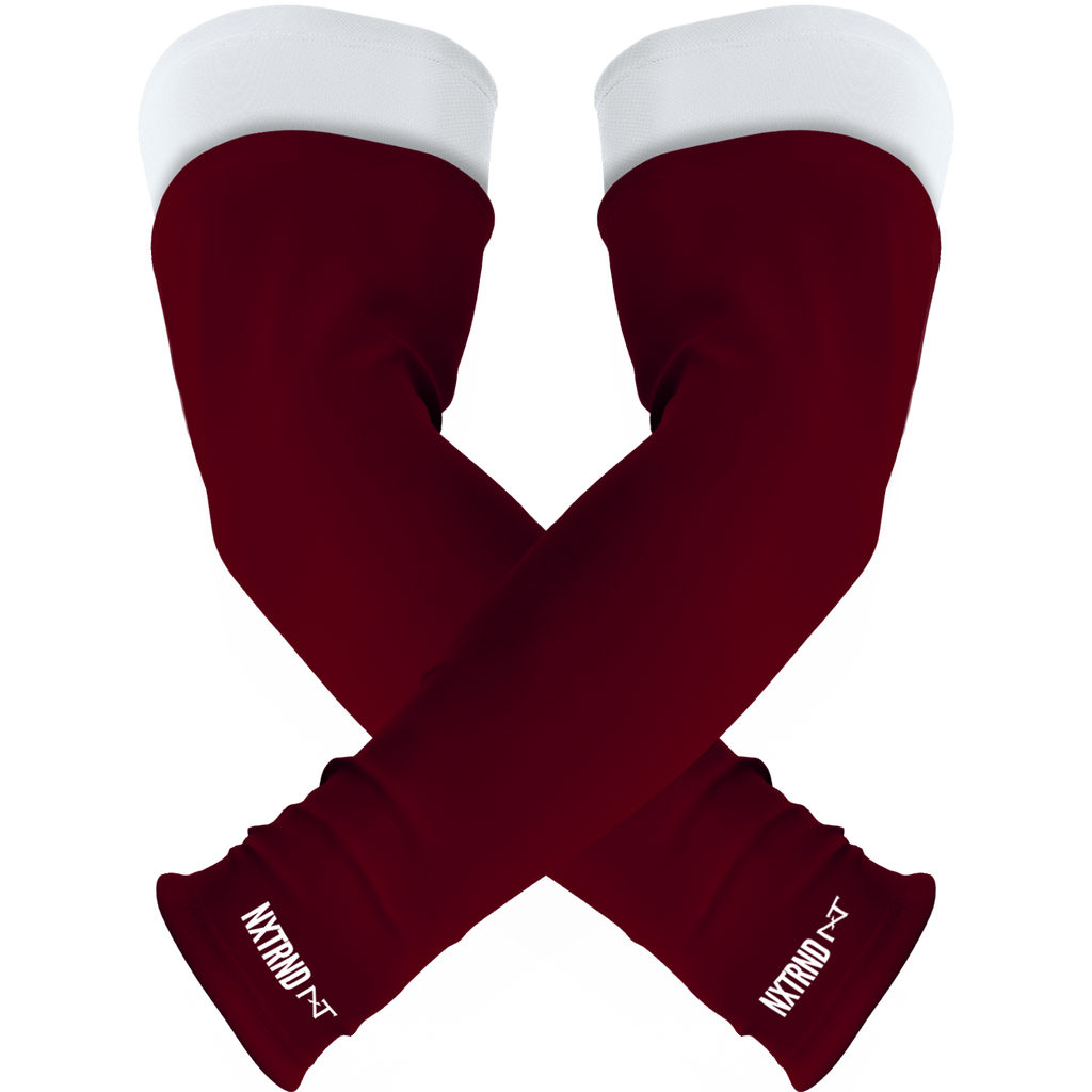 Double Arm Sleeves Maroon (1 Pair)