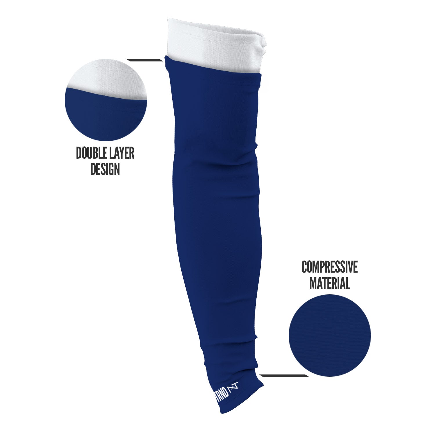 Double Arm Sleeves Navy Blue (1 Pair)