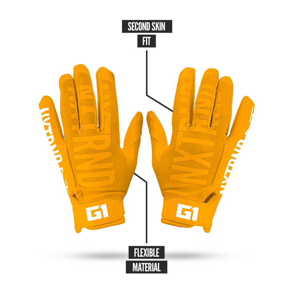 G1® Youth Football Gloves Yellow