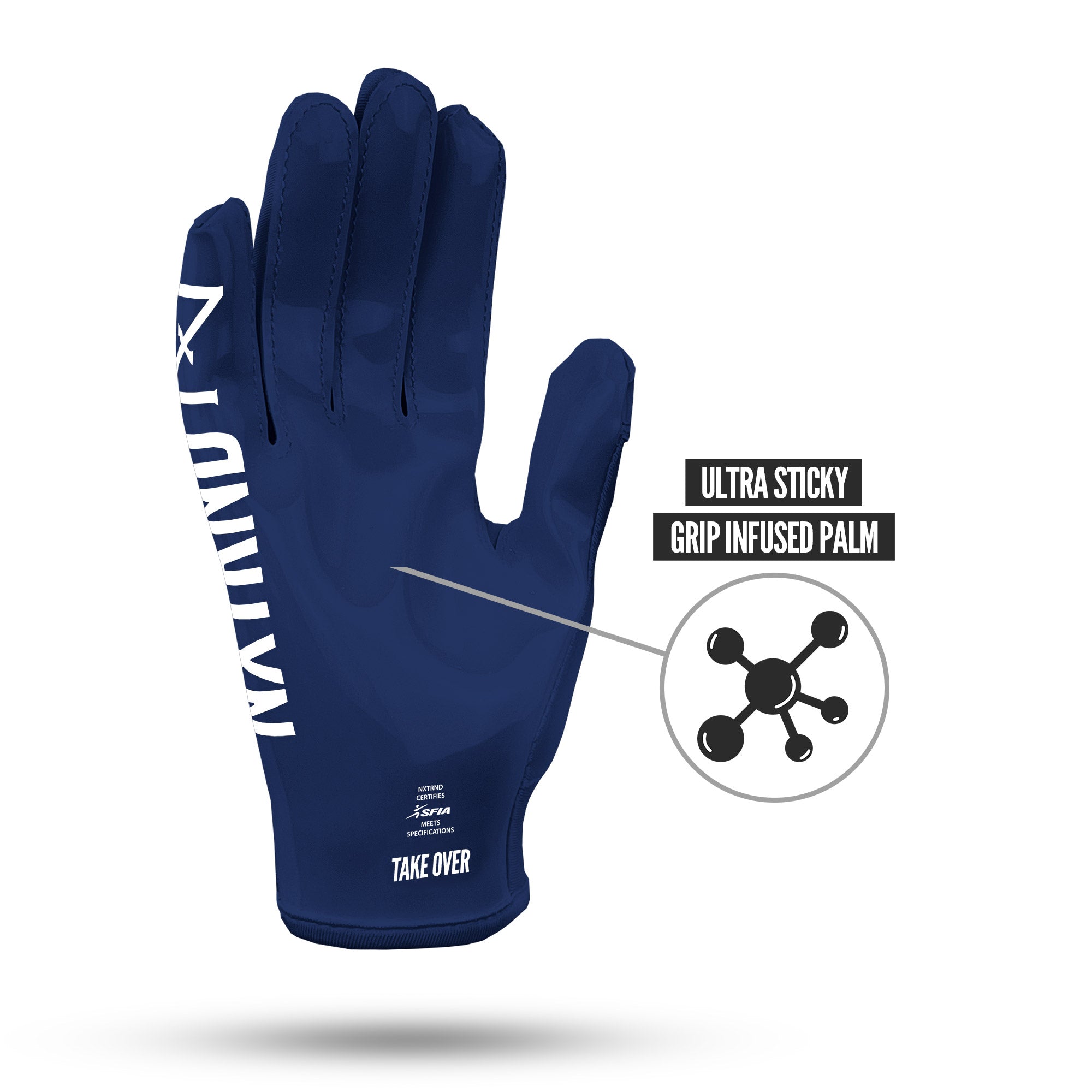 G1® Youth Football Gloves Navy Blue