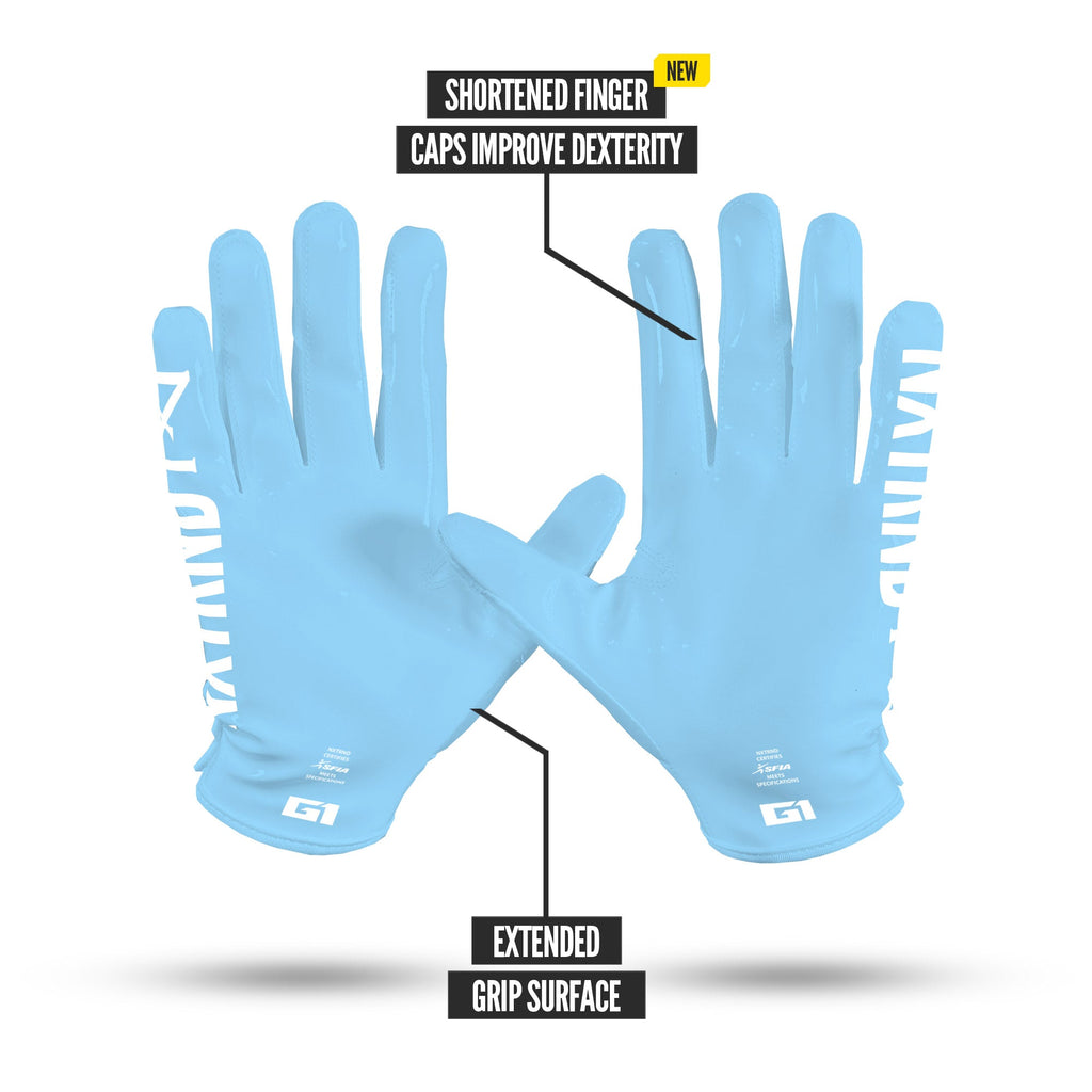 G1® Pro Football Gloves Columbia Blue