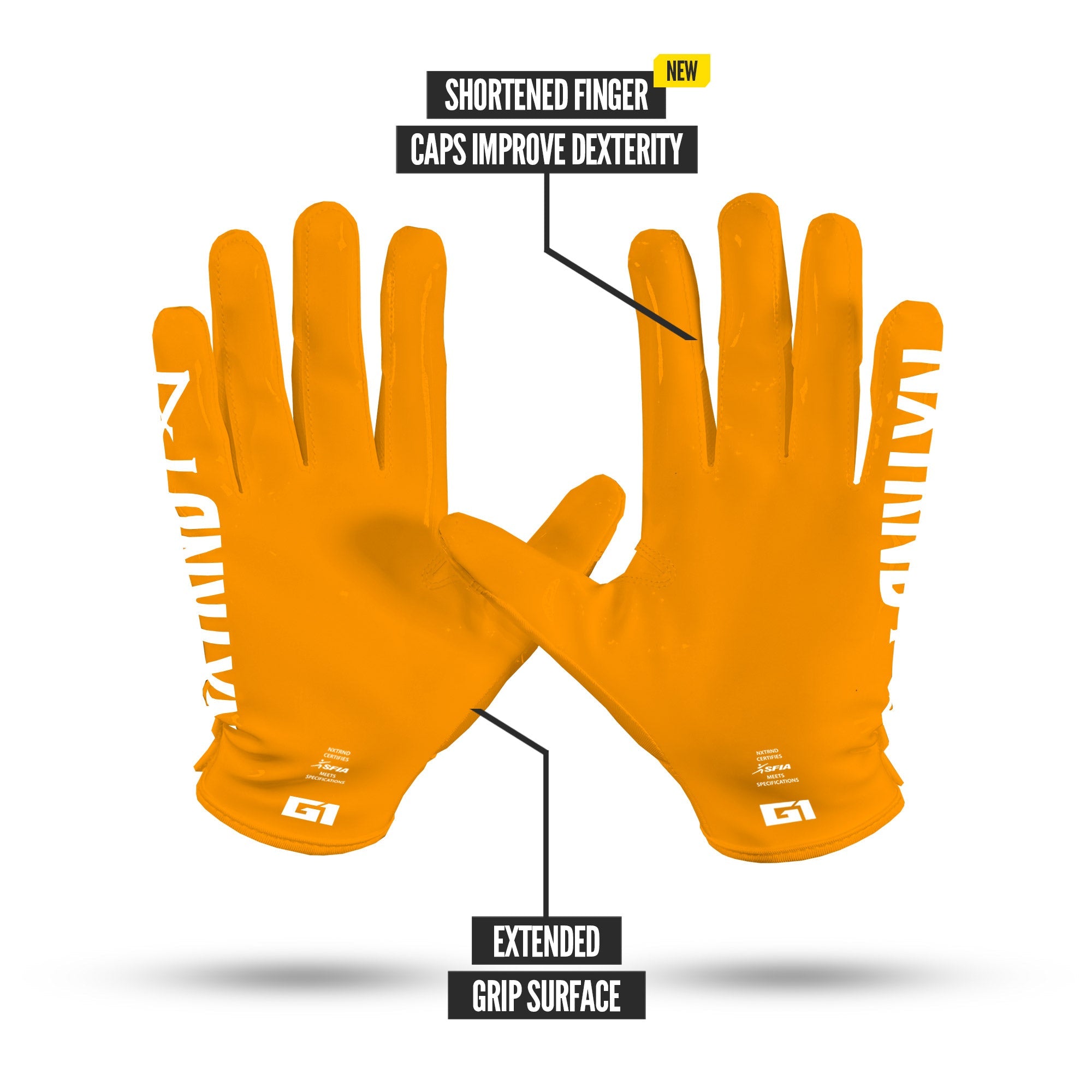 G1® Pro Football Gloves Yellow