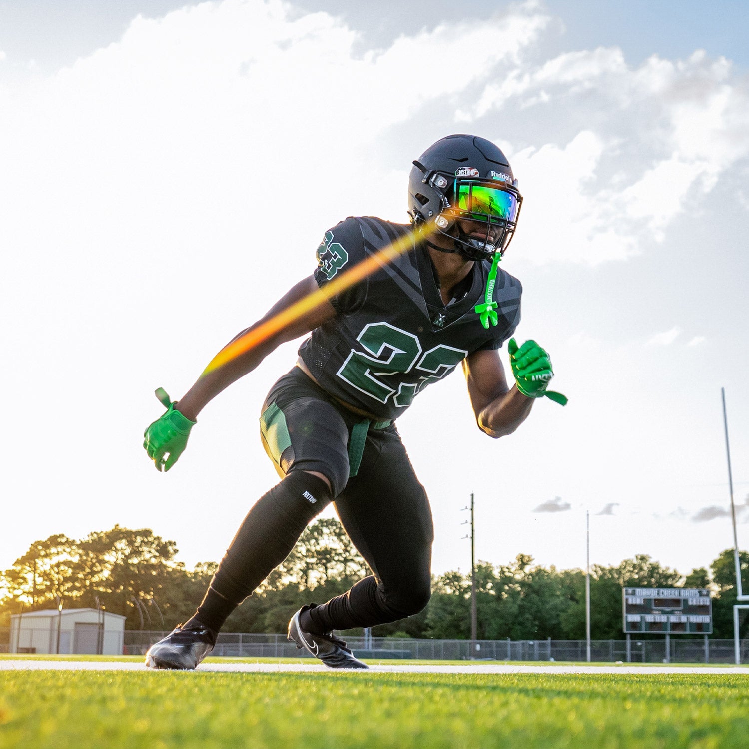 G1® Youth Football Gloves Green