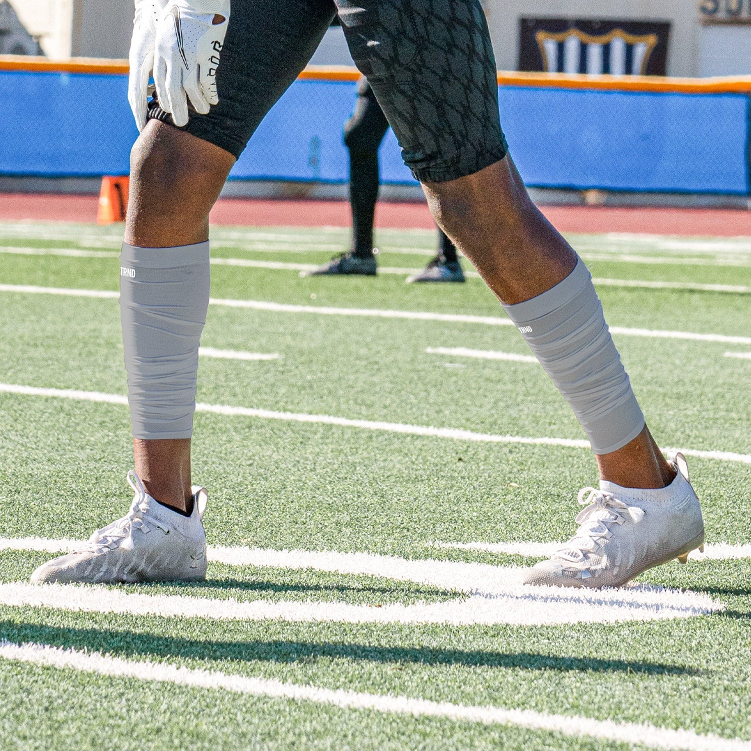 Scrunch Football Leg Sleeves Light Grey