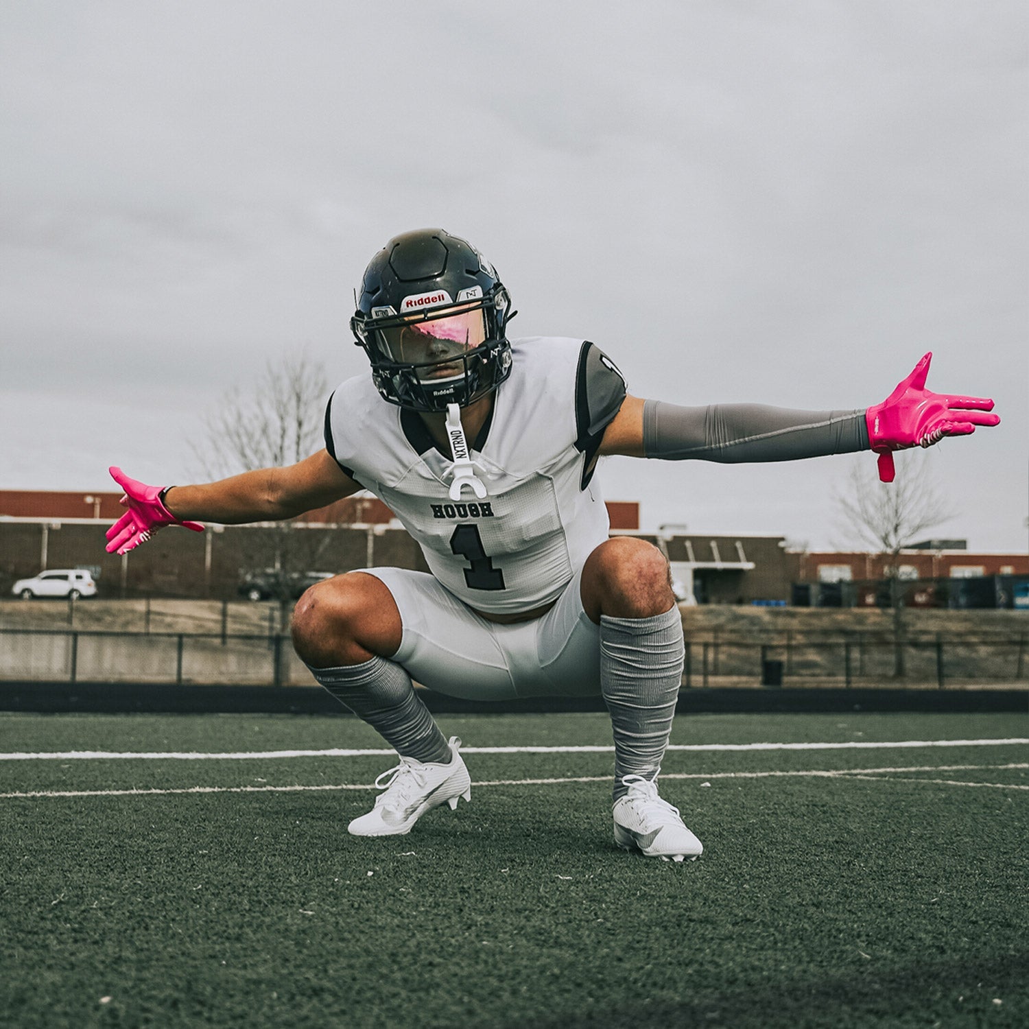 XTD® Scrunch Football Socks Light Grey