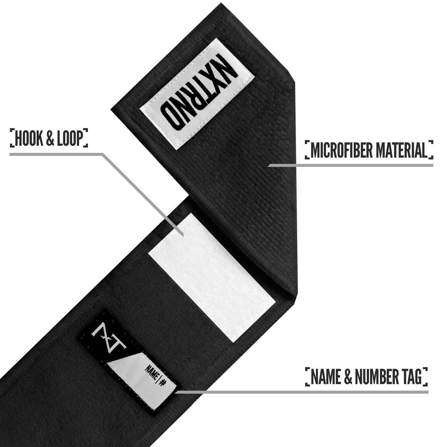 Streamer Football Towel Black