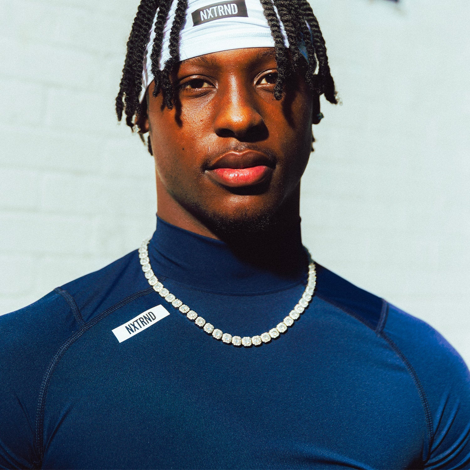 Core Turtleneck Compression Short Sleeve Navy Blue