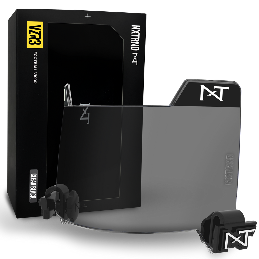 VZR3® Football Visor Clear Black