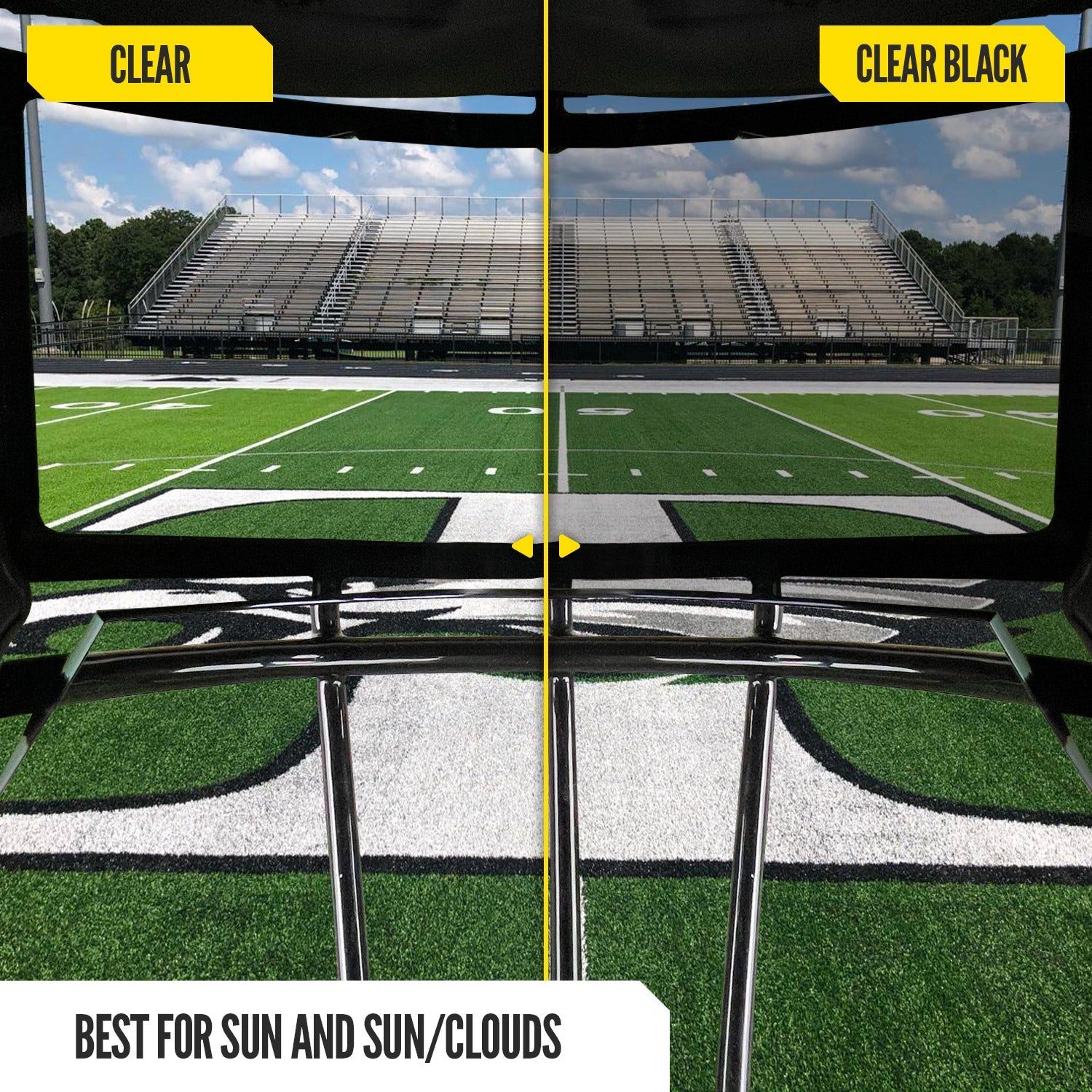 VZR3® Football Visor Clear Black