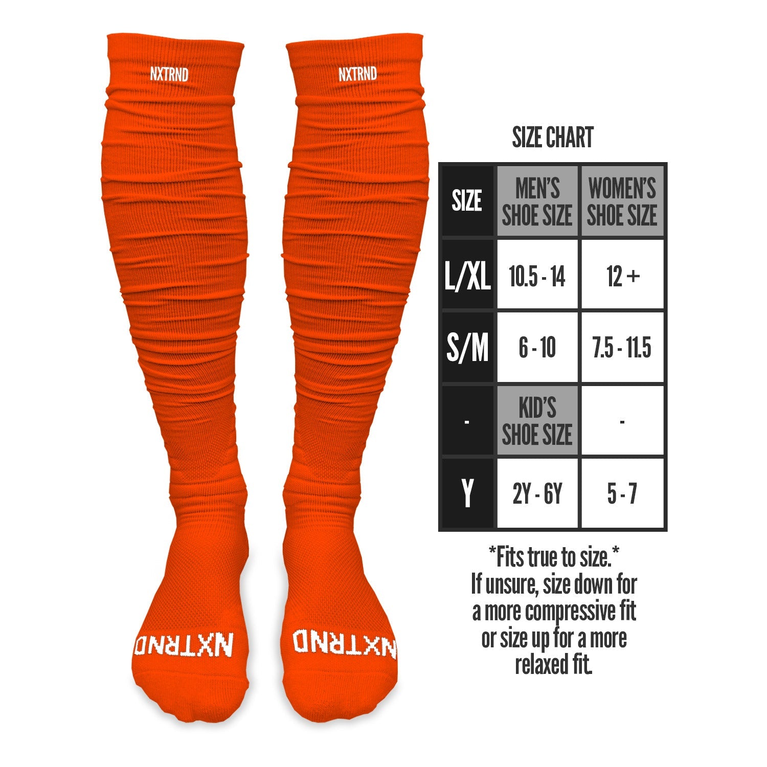 XTD® Scrunch Football Socks Orange