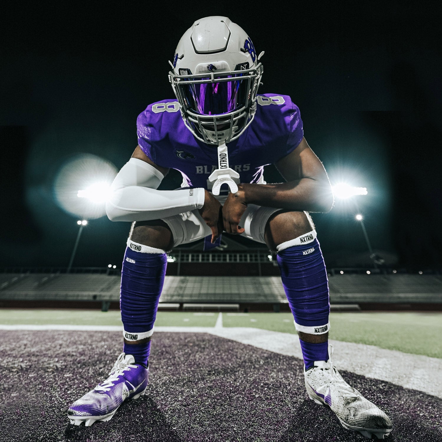 Scrunch Football Leg Sleeves Purple