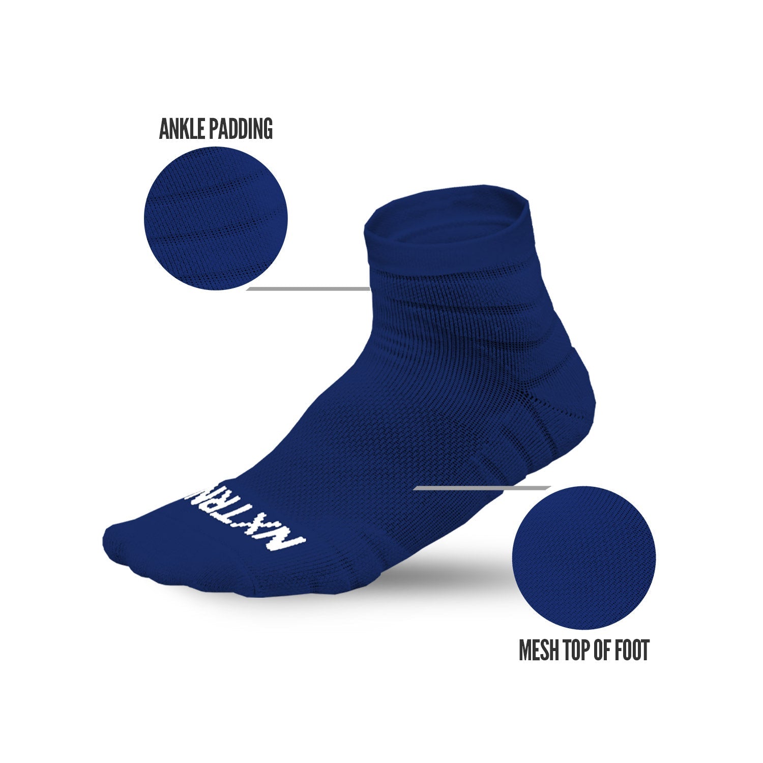 Quarter Socks Navy Blue (3-Pairs)