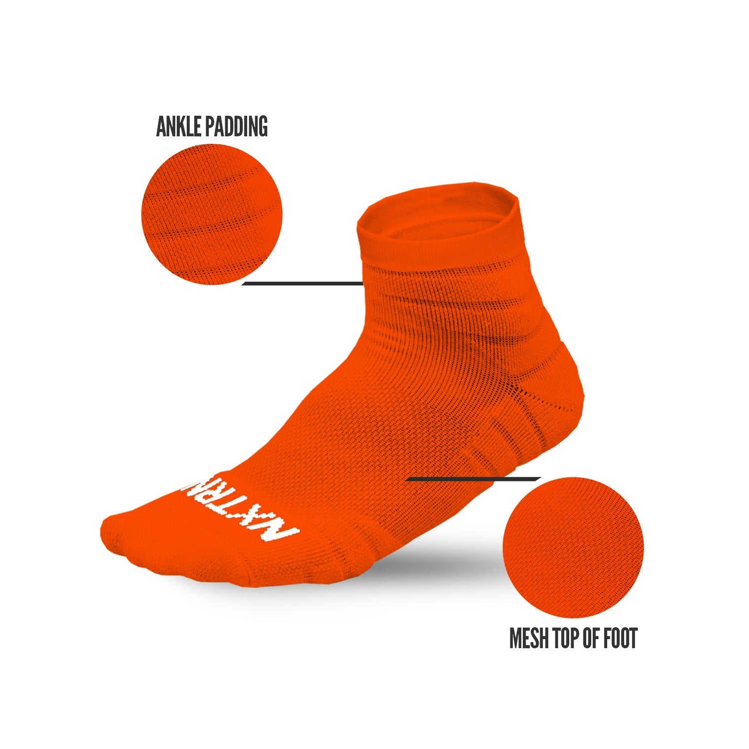 Quarter Socks Orange (3-Pairs)