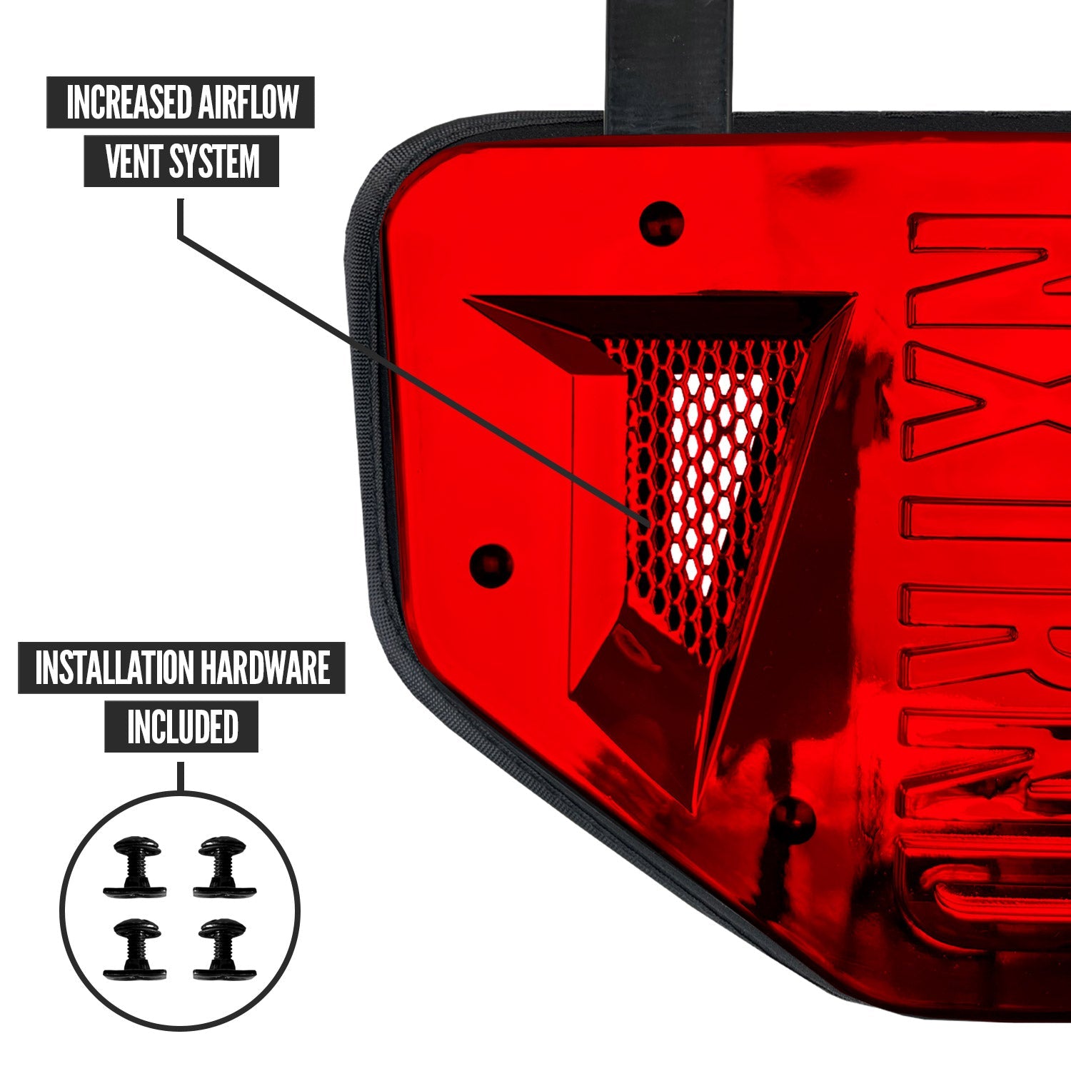 B-PLATE® Football Back Plate Chrome Red