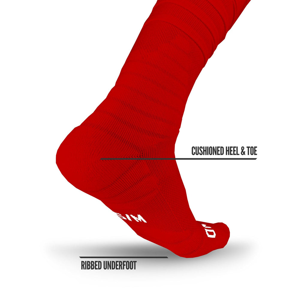 XTD® Scrunch Football Socks Red