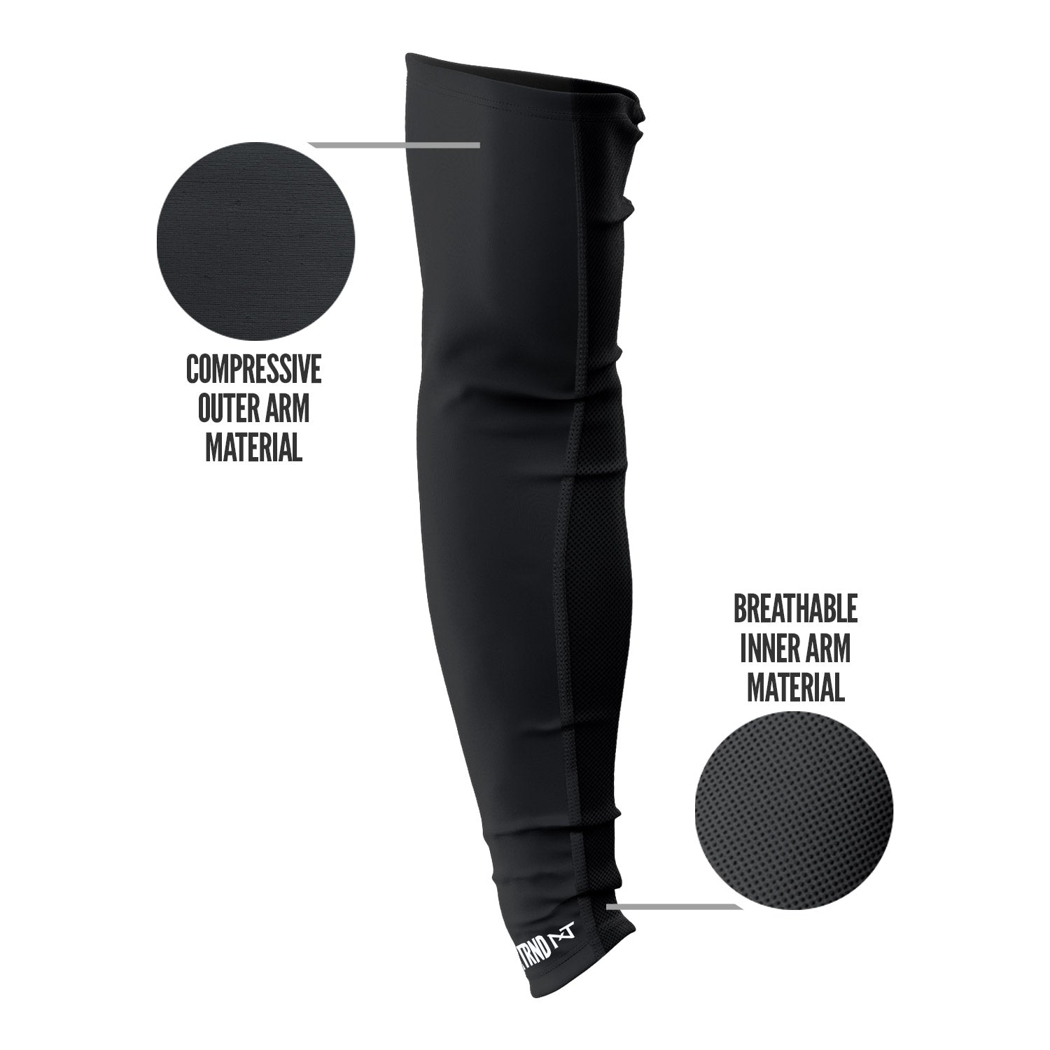 AirTek Arm Sleeves Black (1 Pair)