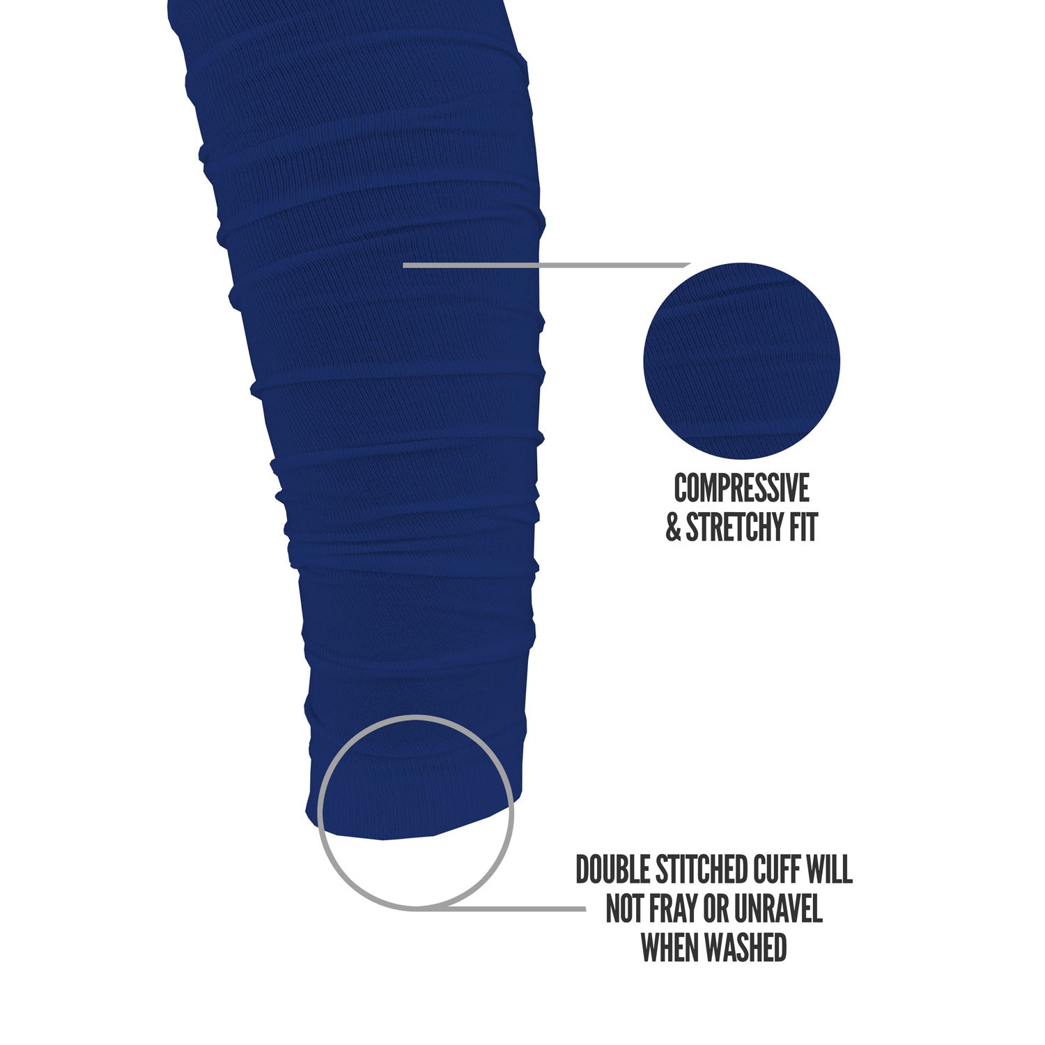 Scrunch Football Leg Sleeves Navy Blue