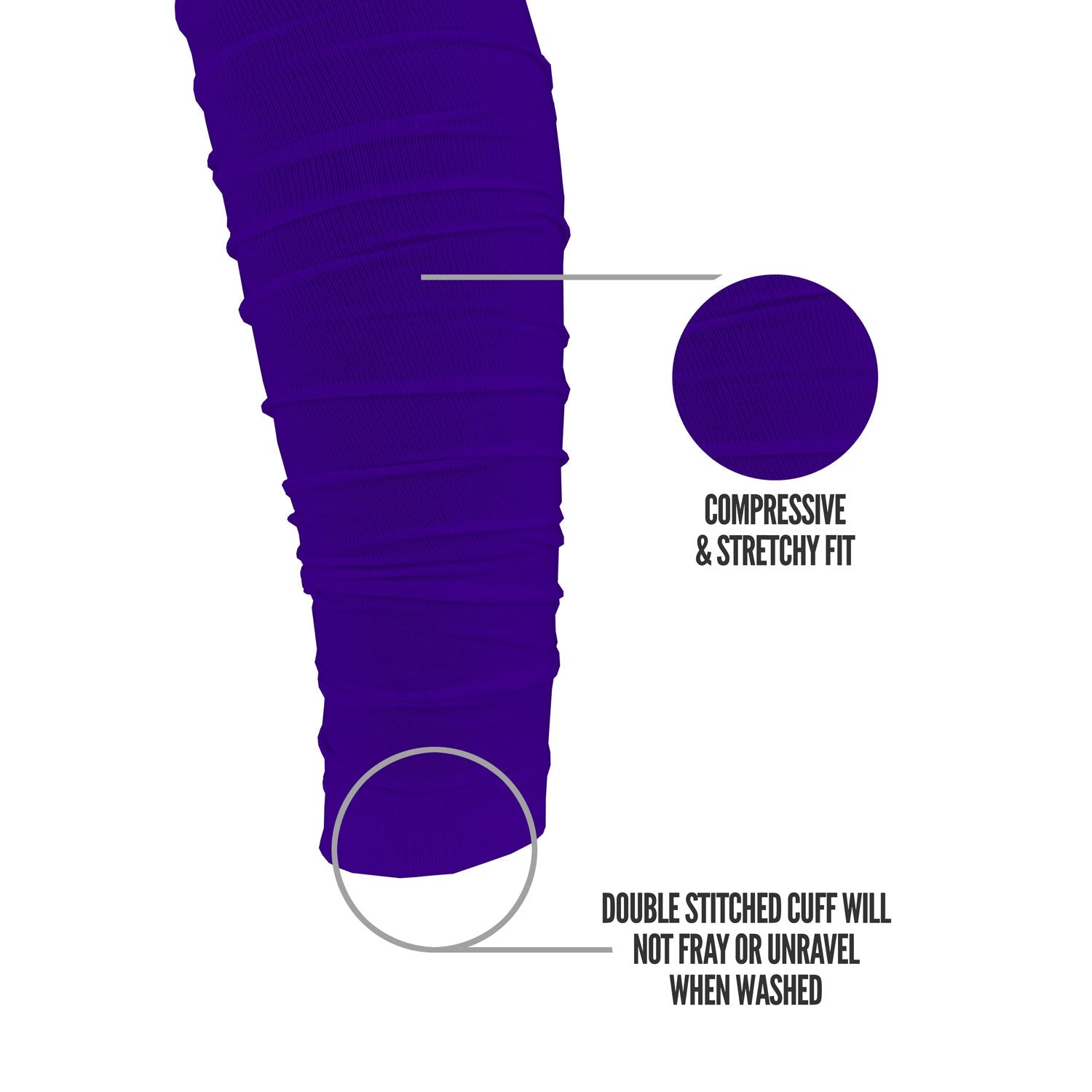 Scrunch Football Leg Sleeves Purple