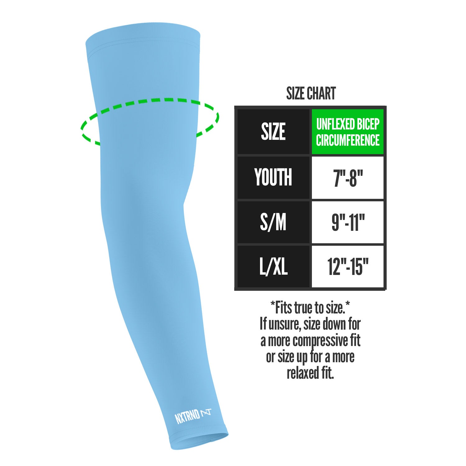 AirTek Arm Sleeves Columbia Blue (1 Pair)