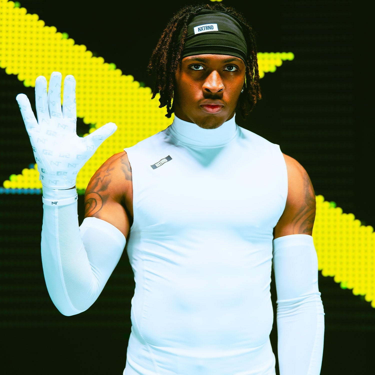 Core Turtleneck Compression Sleeveless White