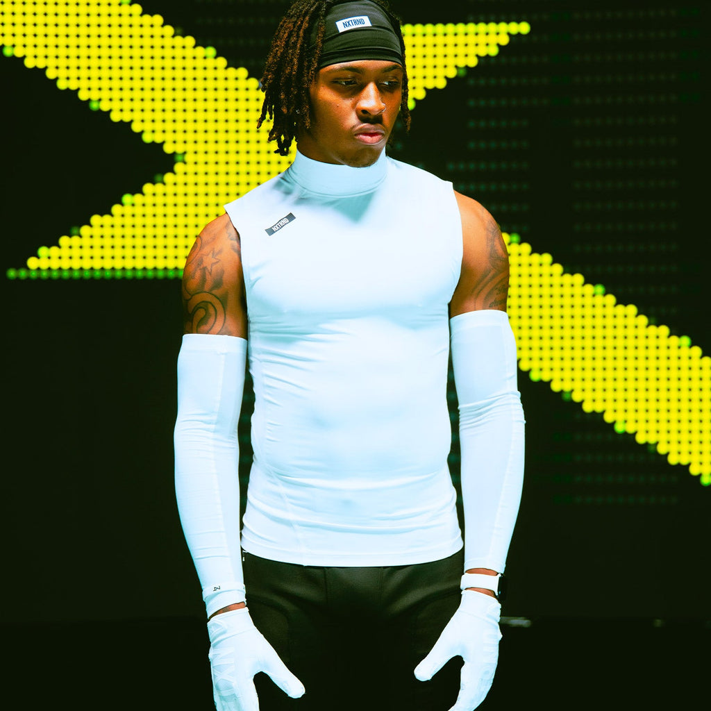 Core Turtleneck Compression Sleeveless White