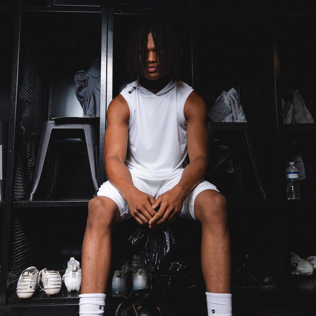 Team Lightweight Sleeveless Hoodie White